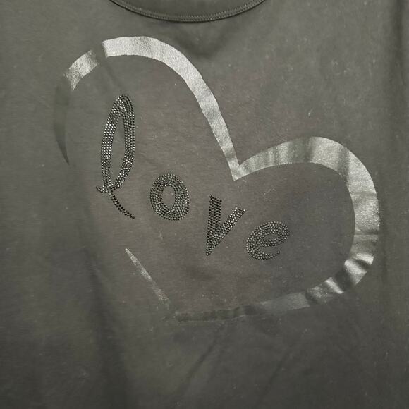 Chicos black Heart tunic Top 3/4 sleeve XL 3 - Picture 7 of 8